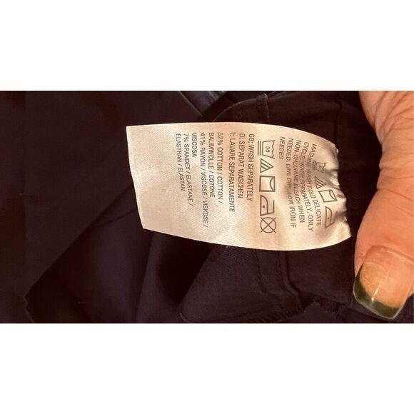 Isaac Mizrahi Live Navy Blue Womens Pants Size 30 WP - Picture 7 of 9